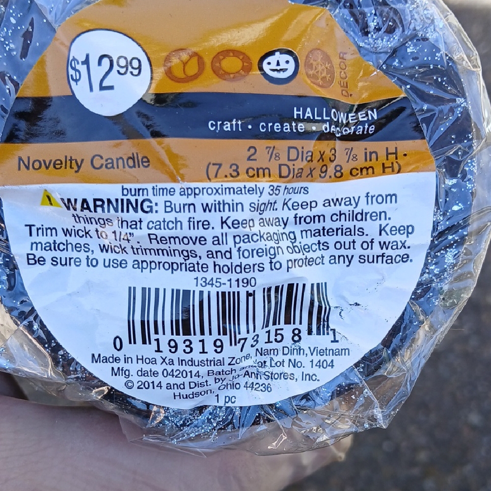 Hudson Jeans Black and Silver Cake Candles